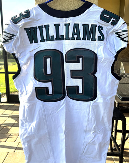 Milton Williams GAME WORN💪09/06/2024 Philadelphia Eagles🦅Nike NFL Jersey👕vs. Green Bay Packers matchup in São Paulo, Brazil