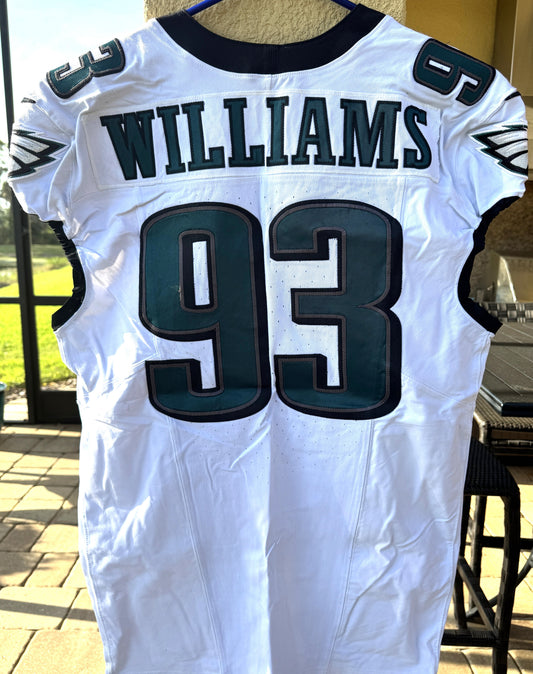 Milton Williams GAME WORN💪09/06/2024 Philadelphia Eagles🦅Nike NFL Jersey👕vs. Green Bay Packers matchup in São Paulo, Brazil