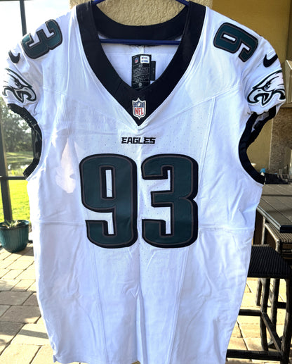 Milton Williams GAME WORN💪09/06/2024 Philadelphia Eagles🦅Nike NFL Jersey👕vs. Green Bay Packers matchup in São Paulo, Brazil