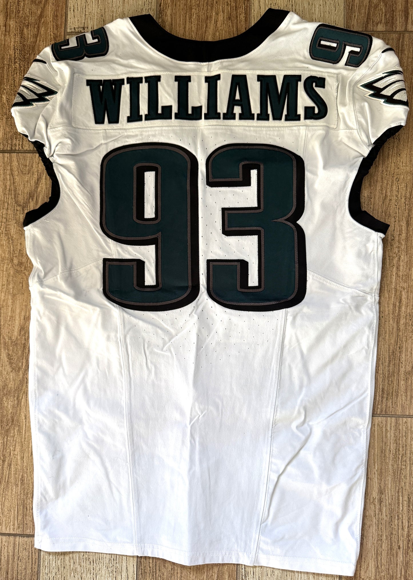 Milton Williams GAME WORN💪09/06/2024 Philadelphia Eagles🦅Nike NFL Jersey👕vs. Green Bay Packers matchup in São Paulo, Brazil