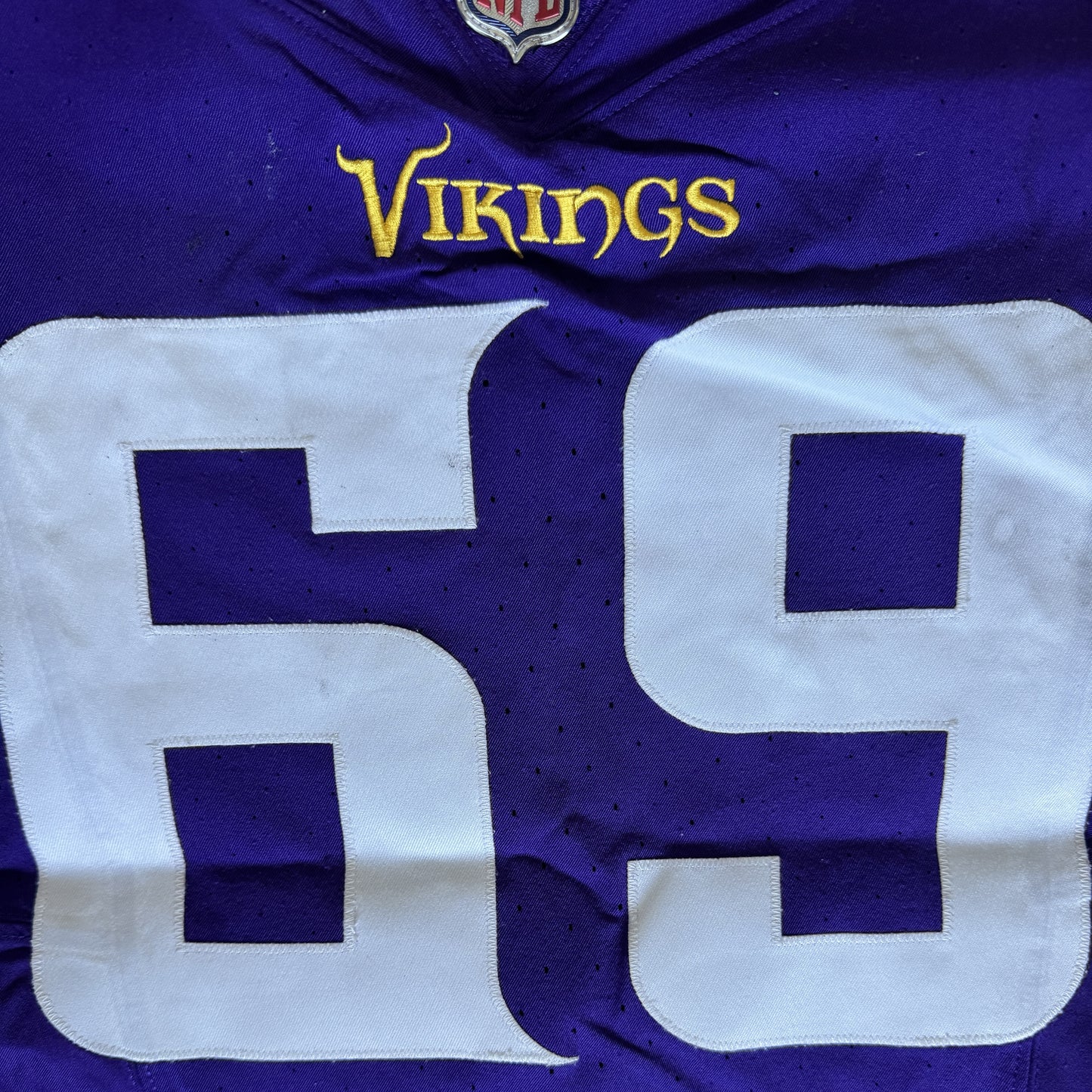 Dan Feeney GAME USED💪 10/06/24 Minnesota Vikings Nike NFL Jersey 👕 vs. New York Jets London Game ✅