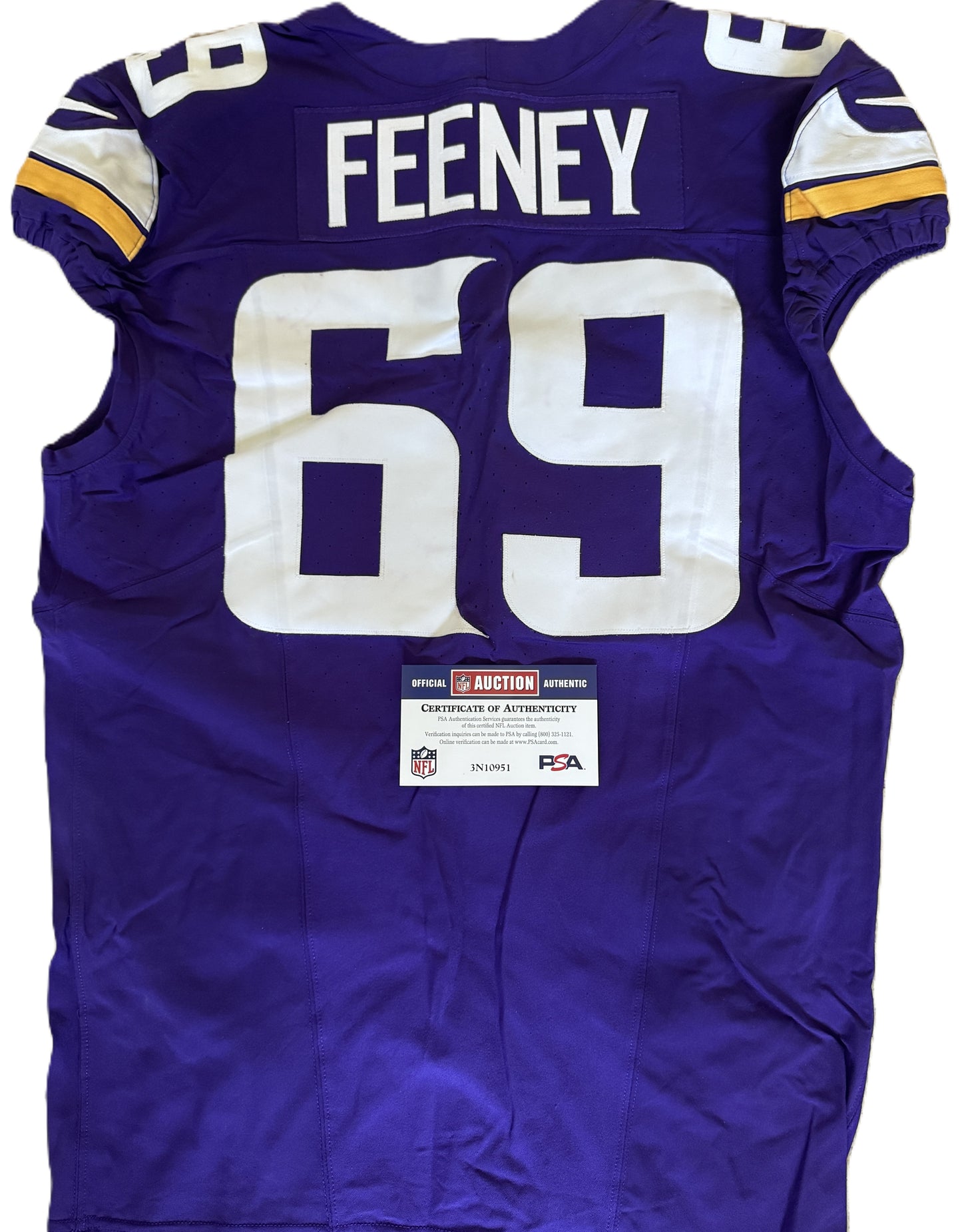 Dan Feeney GAME USED💪 10/06/24 Minnesota Vikings Nike NFL Jersey 👕 vs. New York Jets London Game ✅