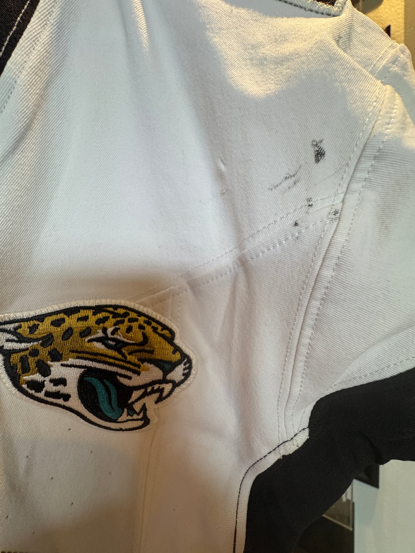 Trevor Lawrence GAME WORN 11/09/25 PHOTO MATCHED Jacksonville Jaguars Nike NFL Jersey vs Houston Texans Also includes Fanatics COA