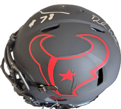 Laremy Tunsil + Deshaun Watson Hand Signed ✍️ Houston Texans Full-Size Eclipse Helmet 💪 Also includes PSA Authenticity 🛡️