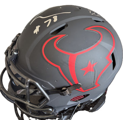 Laremy Tunsil + Deshaun Watson Hand Signed ✍️ Houston Texans Full-Size Eclipse Helmet 💪 Also includes PSA Authenticity 🛡️