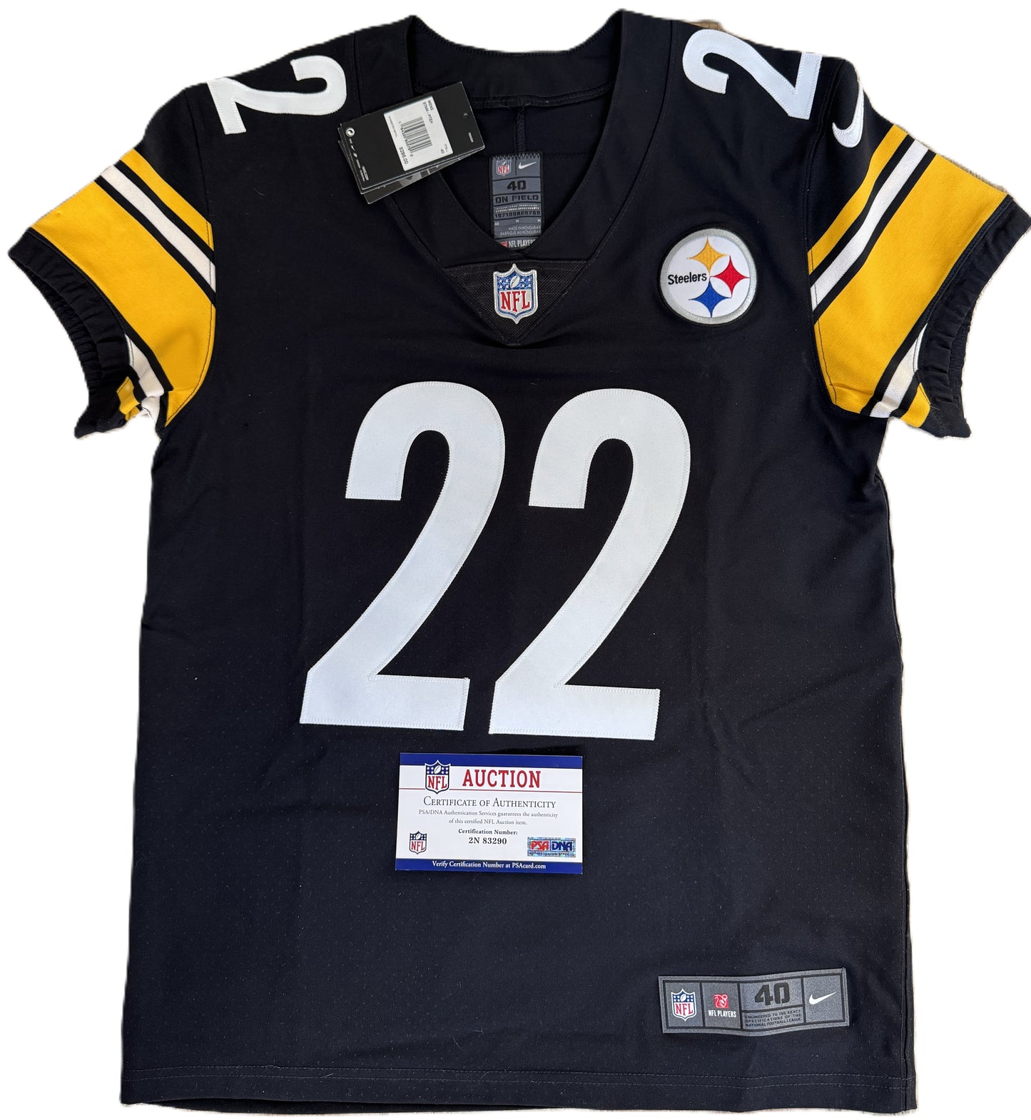 Najee Harris Signed ✍️ Pittsburgh Steelers Nike AUTHENTIC NFL Jersey - Rare 🖤💛