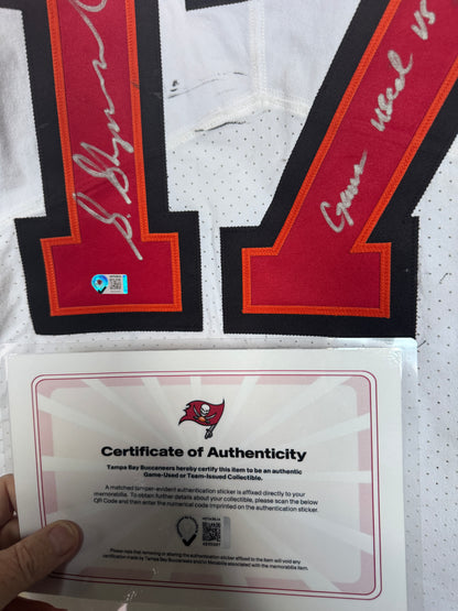 Sterling Shepard Signed + Inscribed GAME WORN 10/20/25 Tampa Bay Buccaneers Jersey vs Detroit Lions Also includes COA 🛡️