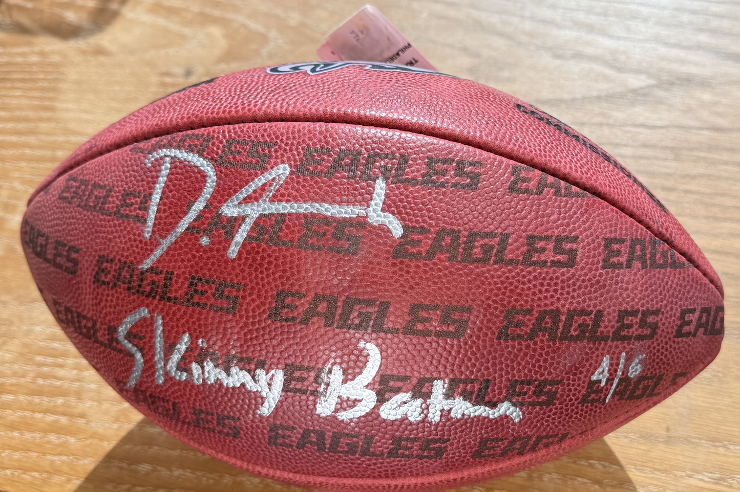Devonta Smith Signed✍️Philadelphia Eagles🦅Limited Edition Wilson Duke Ball🏈Inscription -Skinny Batman