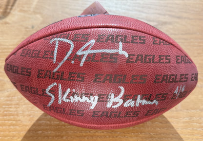 Devonta Smith Signed✍️Philadelphia Eagles🦅Limited Edition Wilson Duke Ball🏈Inscription -Skinny Batman
