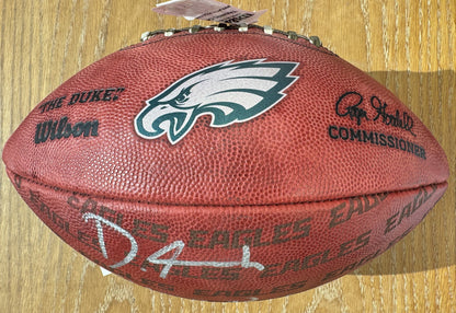 Devonta Smith Signed✍️Philadelphia Eagles🦅Limited Edition Wilson Duke Ball🏈Inscription -Skinny Batman