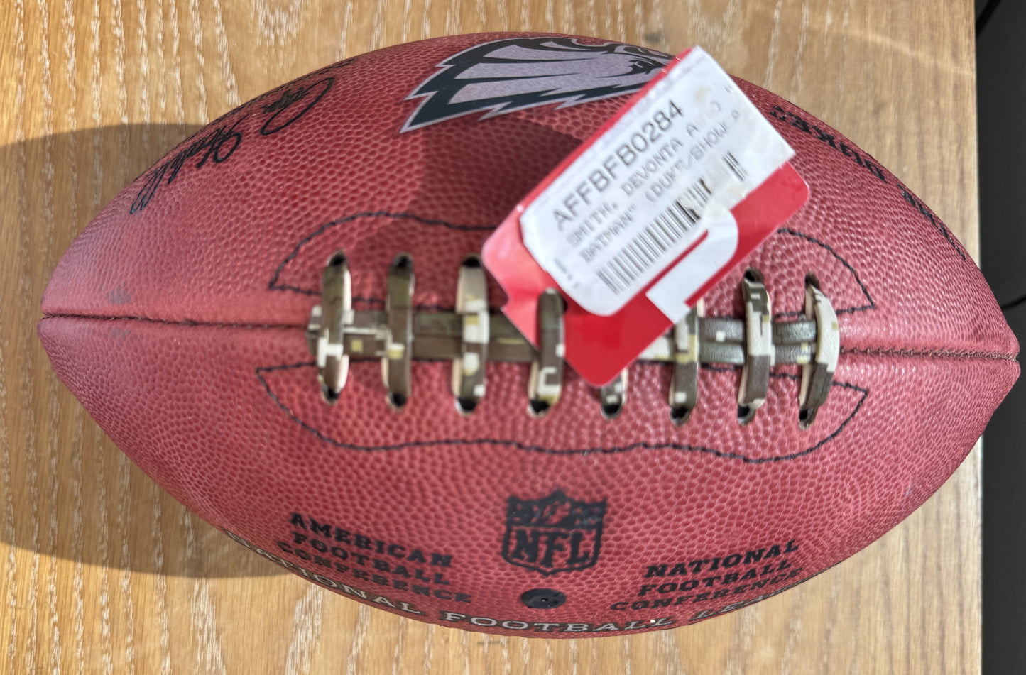 Devonta Smith Signed✍️Philadelphia Eagles🦅Limited Edition Wilson Duke Ball🏈Inscription -Skinny Batman