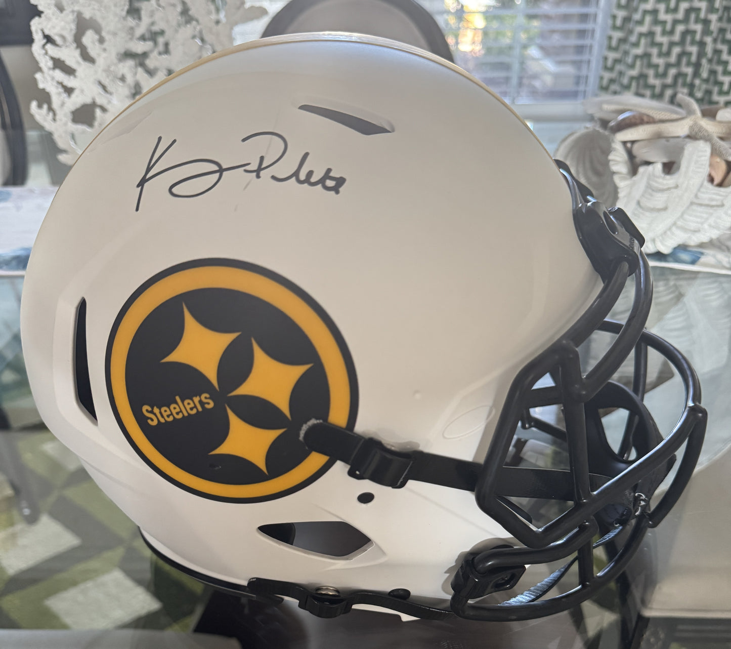 Kenny Pickett Signed✍️Pittsburgh Steelers Full-Size Lunar Eclipse Helmet🏈