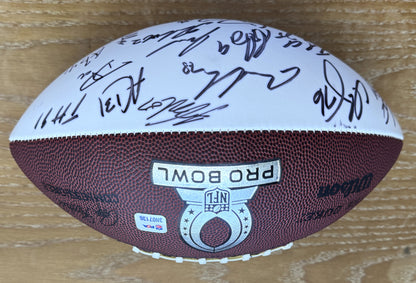 Wilson Pro Bowl Panel Ball Signed By Over 25 Players inc. Drew Brees, JJ Watt, Jason Kelce, TY Hilton, AJ Green, Andy Dalton, Andrew Luck, Calias Campbell & Pat Mcafee Also included is PSA Authenticity 🛡️
