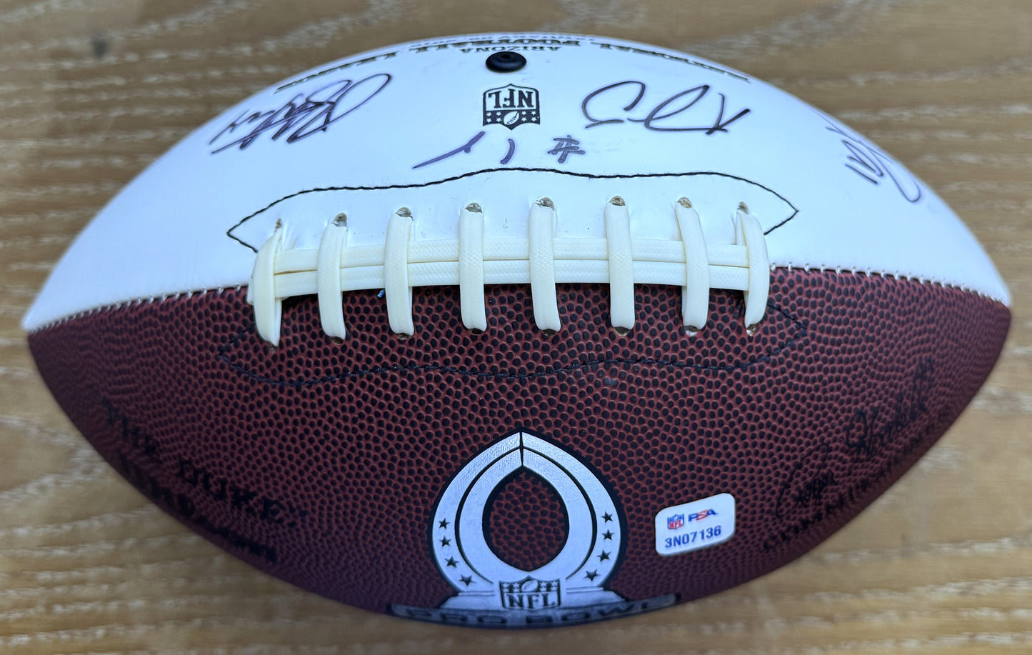 Wilson Pro Bowl Panel Ball Signed By Over 25 Players inc. Drew Brees, JJ Watt, Jason Kelce, TY Hilton, AJ Green, Andy Dalton, Andrew Luck, Calias Campbell & Pat Mcafee Also included is PSA Authenticity 🛡️