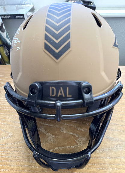 Micah Parsons Signed ✍️ Dallas Cowboys🤠Salute to Service Full-Size Authentic On-Field Speed Helmet (Fanatics)🔵