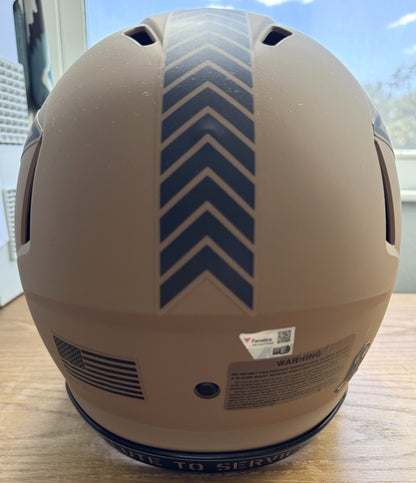 Micah Parsons Signed ✍️ Dallas Cowboys🤠Salute to Service Full-Size Authentic On-Field Speed Helmet (Fanatics)🔵