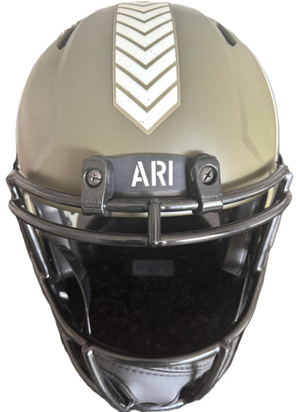 J J Watt Signed🖊️Cardinals Full-Size Salute to Service💪Alternate Speed REPLICA Helmet🪖