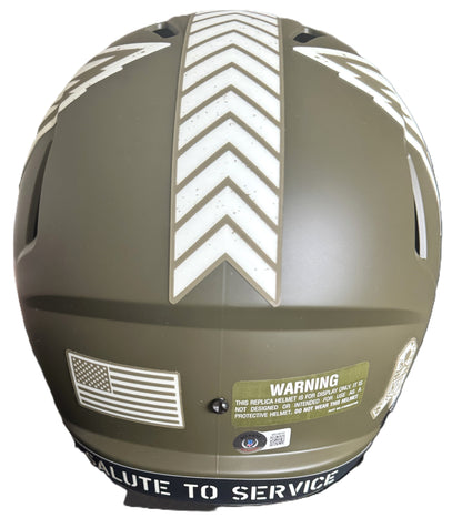J J Watt Signed🖊️Cardinals Full-Size Salute to Service💪Alternate Speed REPLICA Helmet🪖