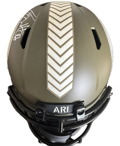 J J Watt Signed🖊️Cardinals Full-Size Salute to Service💪Alternate Speed REPLICA Helmet🪖