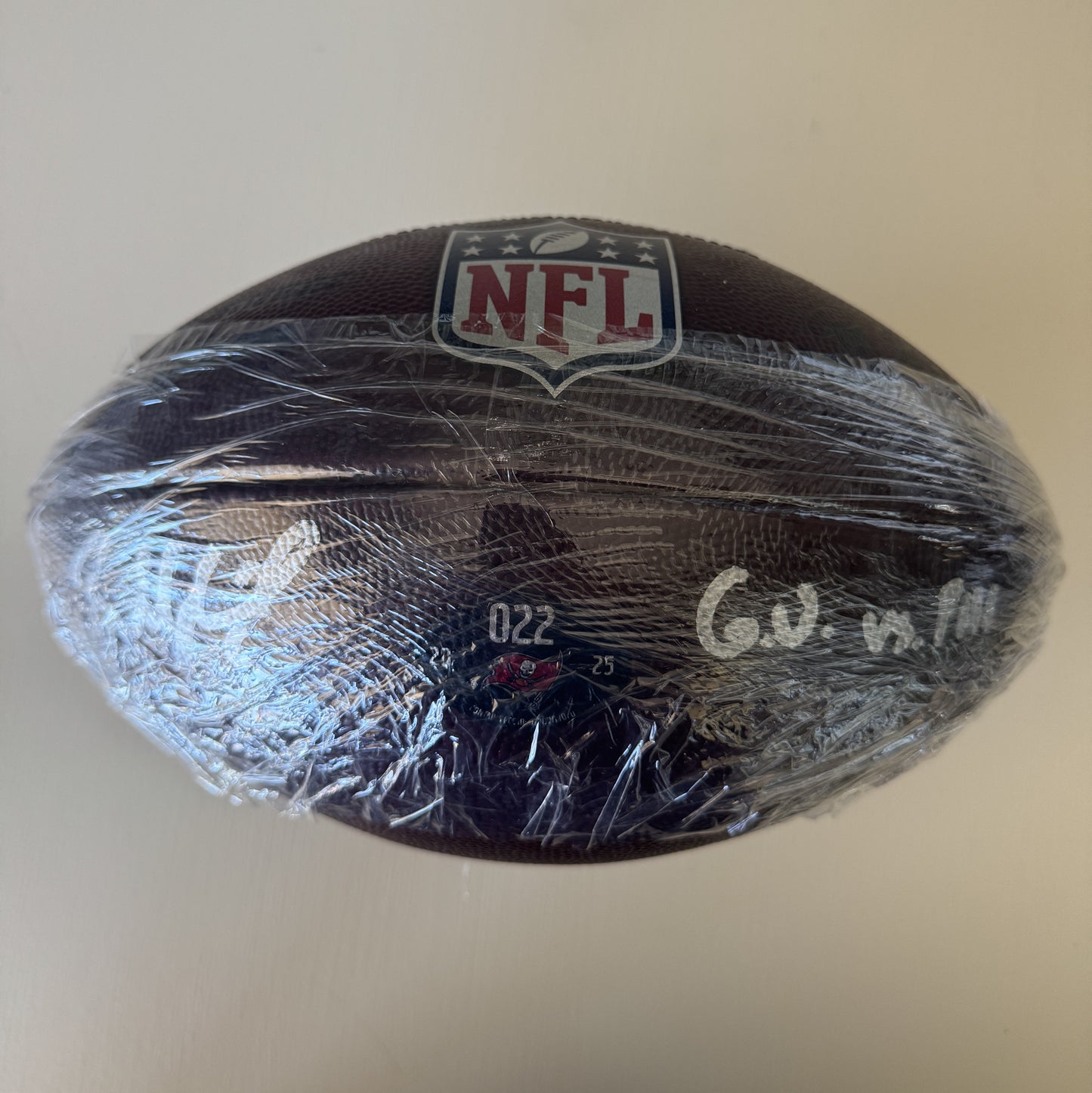 Baker Mayfield GAME USED 09/28/2025 Signed & Inscribed Tampa Bay Buccaneers Ball vs Philadelphia Eagles Also includes Proof of Authenticity 🛡️