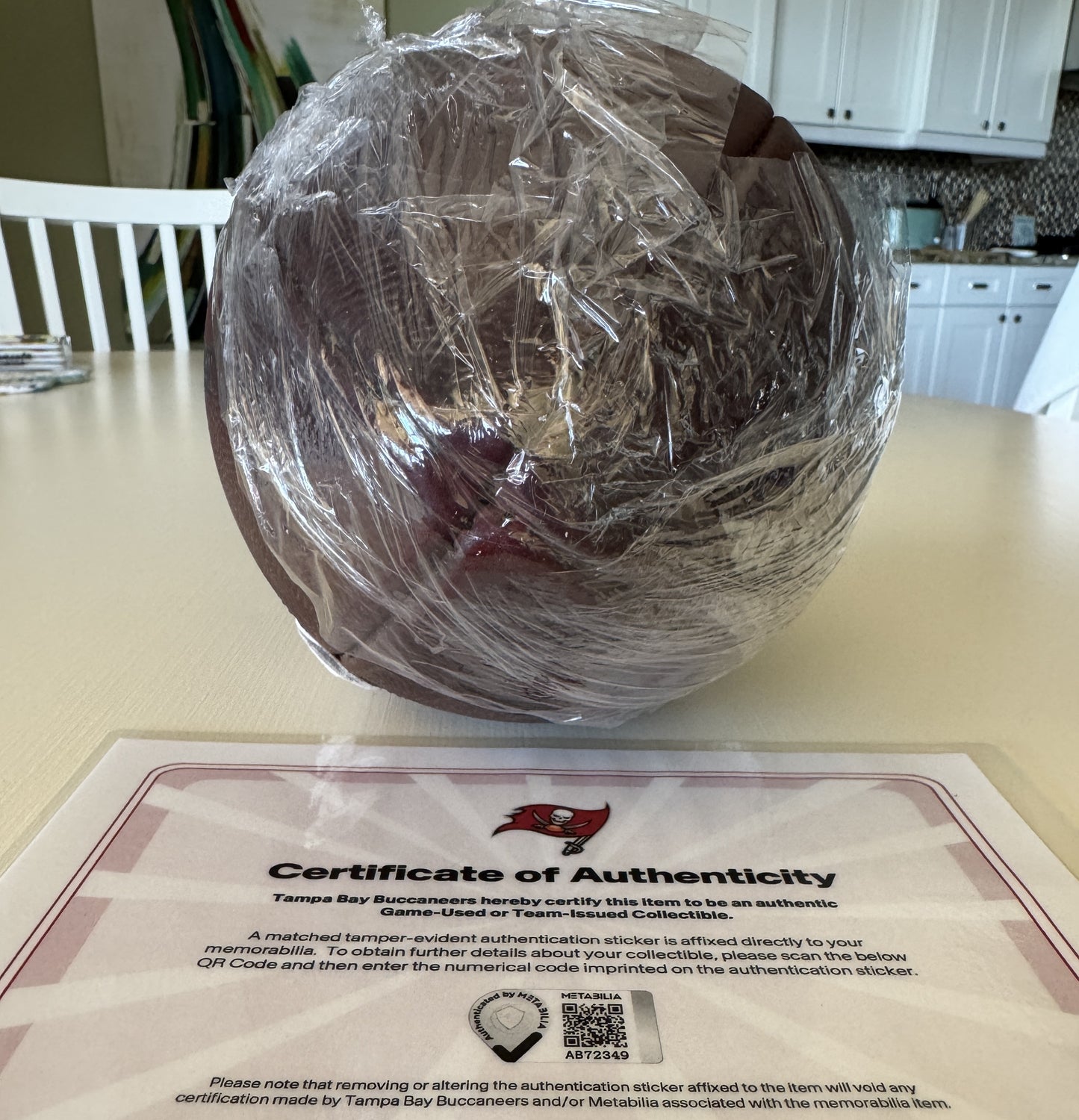 Baker Mayfield GAME USED 💪 09/07/25 Signed + Inscribed Ball Tampa Bay Buccaneers vs Atlanta Falcons Also includes Proof of Authenticity 🛡️