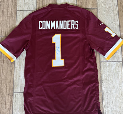 Jayden Daniels Hand-Signed 🖊️Washington Commanders Replica Draft NFL Jersey👕