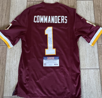 Jayden Daniels Hand-Signed 🖊️Washington Commanders Replica Draft NFL Jersey👕