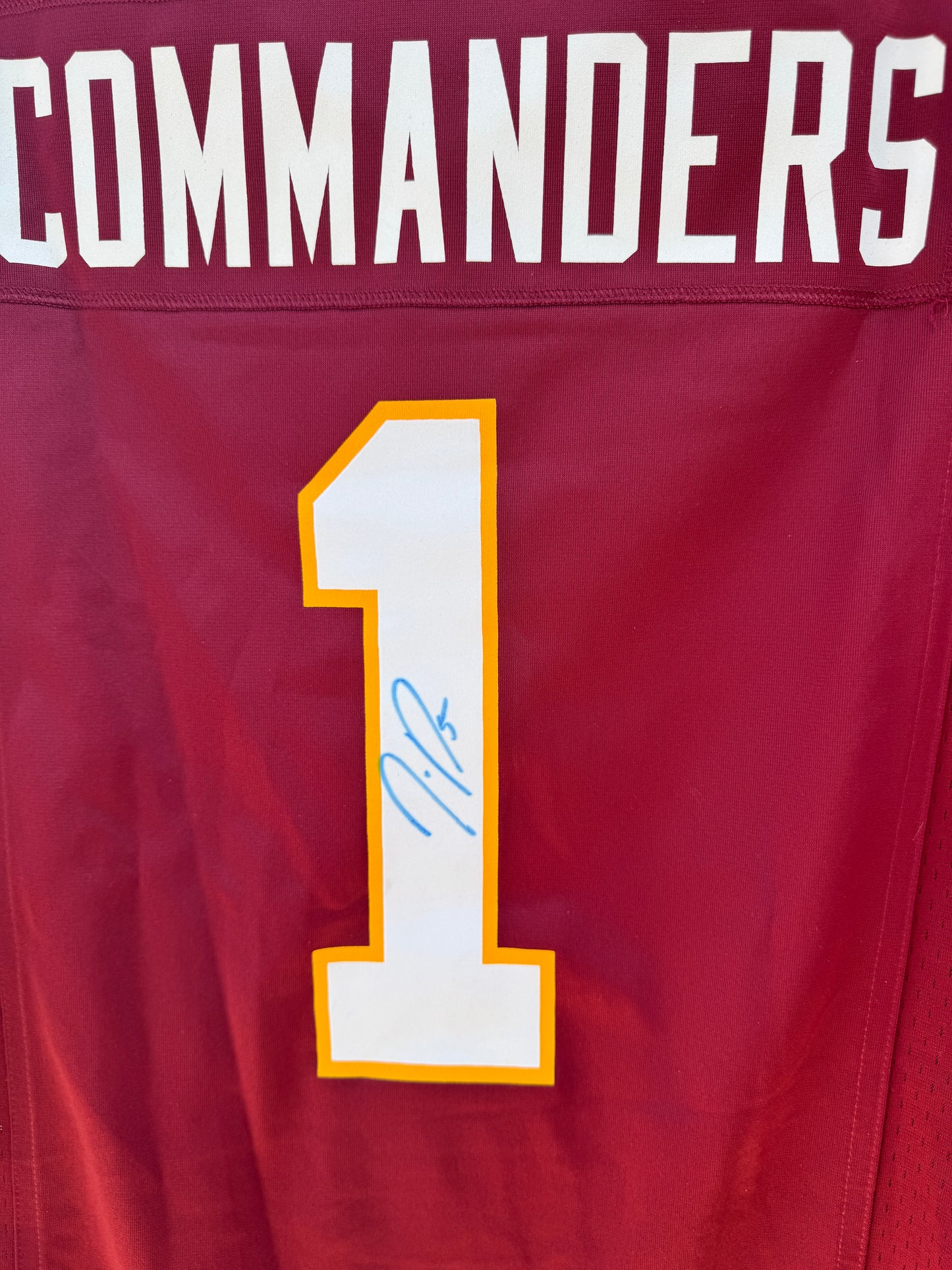 Jayden Daniels Hand-Signed 🖊️Washington Commanders Replica Draft NFL Jersey👕