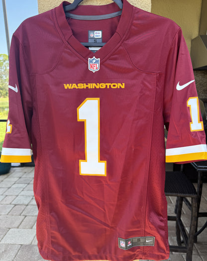 Jayden Daniels Hand-Signed 🖊️Washington Commanders Replica Draft NFL Jersey👕