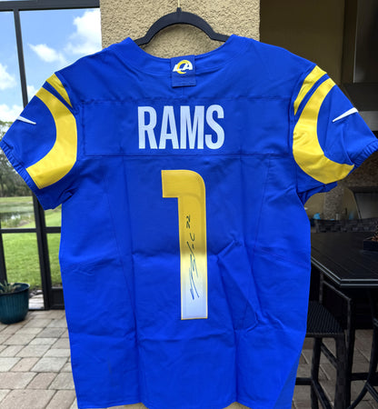 Blake Corrum Hand-Signed✍️Los Angeles Rams🐏AUTHENTIC Draft Jersey NFL Memorabilia