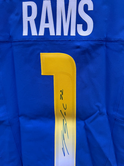 Blake Corrum Hand-Signed✍️Los Angeles Rams🐏AUTHENTIC Draft Jersey NFL Memorabilia