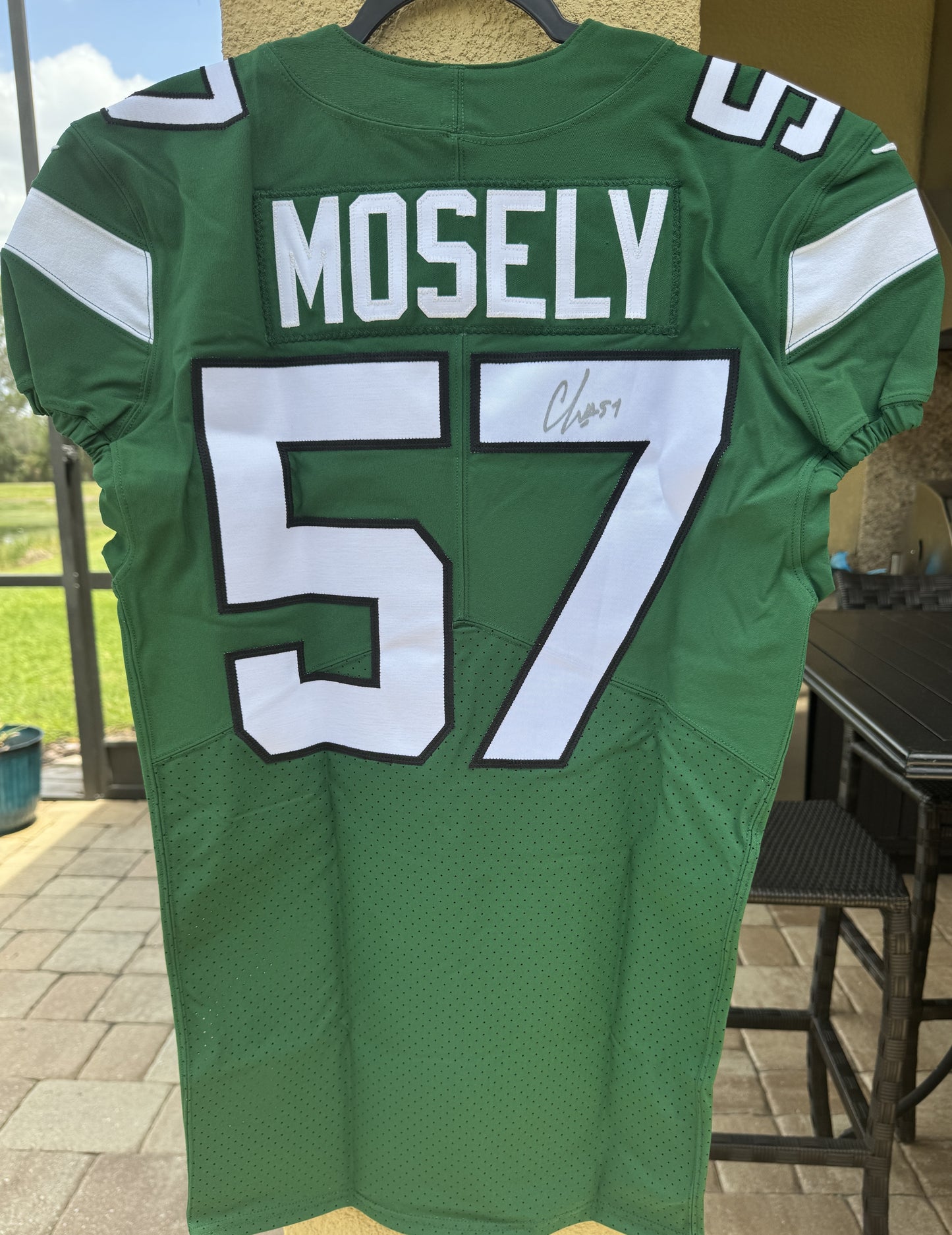 C.J. Mosley Hand Signed ✍️ New York Jets AUTHENTIC Nike NFL Jersey 👕 Also inc. PSA COA📄