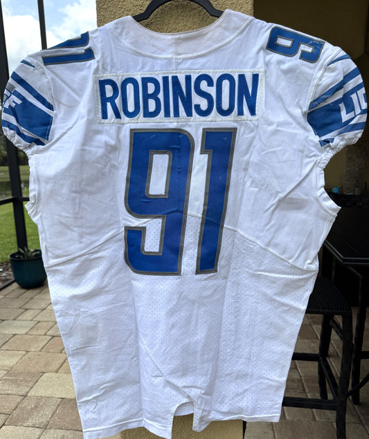 A'Shawn Robinson GAME WORN💪11/17/2019 Detroit Lions🦁 Nike NFL Jersey🎽vs. Dallas Cowboys Also includes PSA Authentication 🛡️