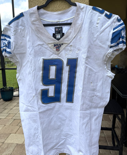 A'Shawn Robinson GAME WORN💪11/17/2019 Detroit Lions🦁 Nike NFL Jersey🎽vs. Dallas Cowboys Also includes PSA Authentication 🛡️
