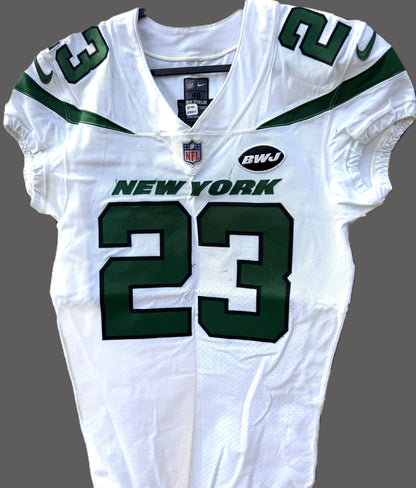 Arthur Maulet GAME WORN 💪 New York Jets Nike NFL Jersey 👕 vs. Buffalo Bills Also features official BWJ memorial patch + PSA COA🛡️