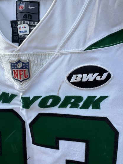 Arthur Maulet GAME WORN 💪 New York Jets Nike NFL Jersey 👕 vs. Buffalo Bills Also features official BWJ memorial patch + PSA COA🛡️