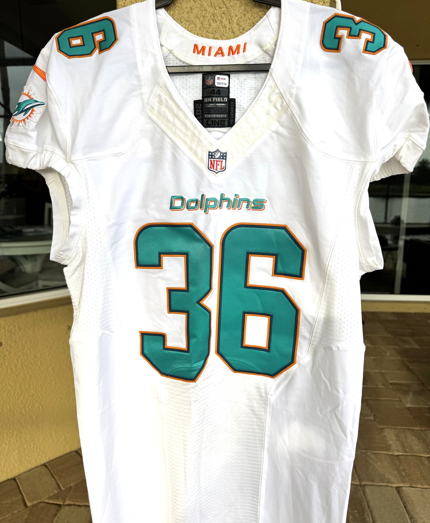 Tony Lippett TEAM ISSUED Miami Dolphins 🐬 Nike On-Field NFL Jersey 👕 Inc. PSA Authenticity 🛡️