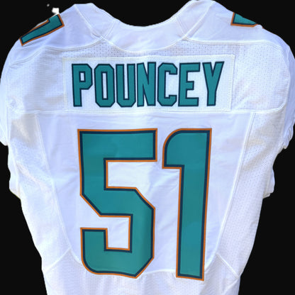 Mike Pouncey GAME-USED 💥 Miami Dolphins 🐬 Nike On-Field NFL Jersey 👕 includes PSA Authenticity 🛡️