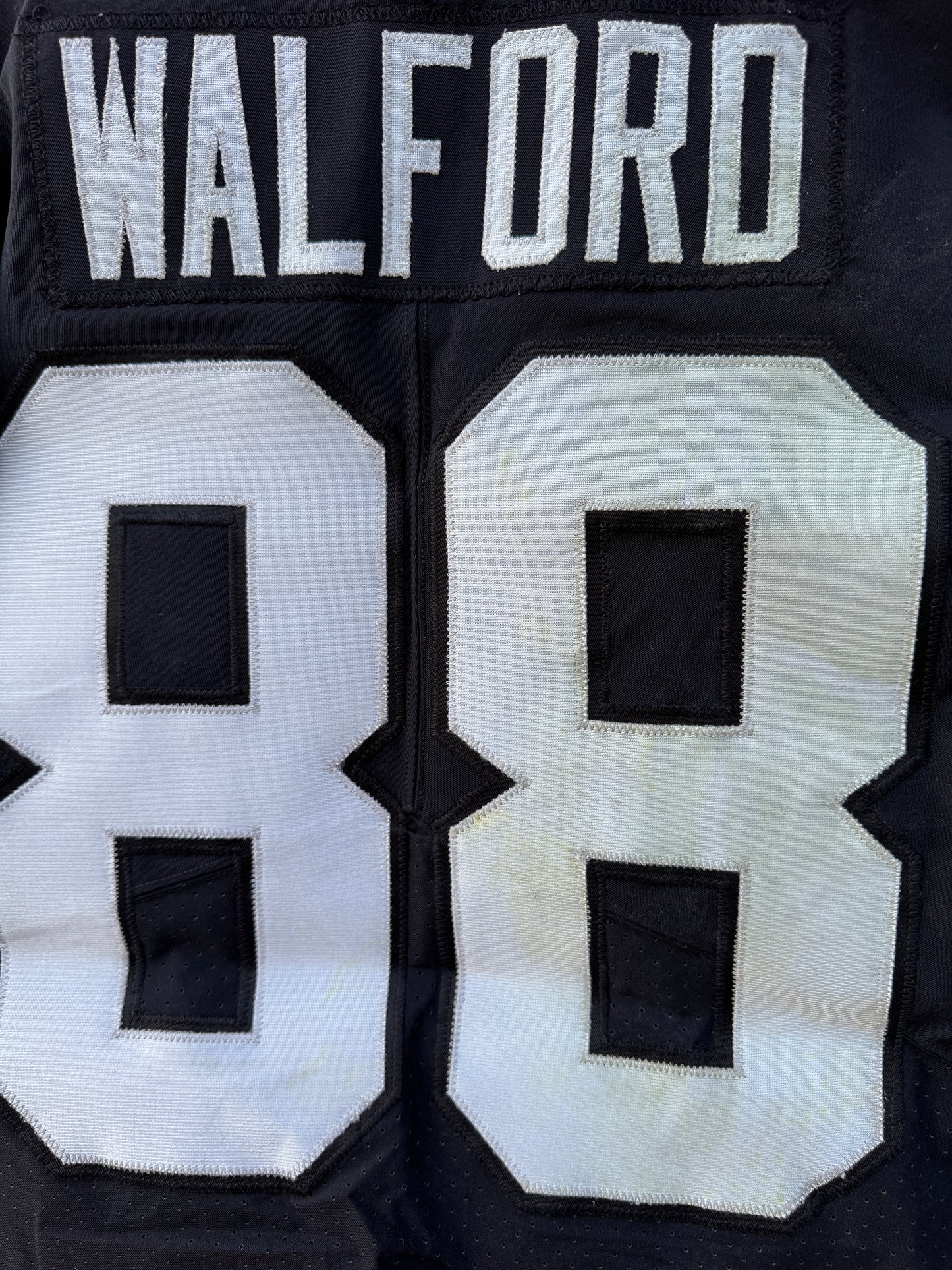 Clyde Walford GAME WORN🦾11/19/17 PHOTO MATCHED📸Las Vegas Raiders🏴NFL Jersey vs. New England Patriots