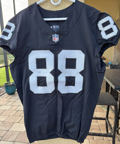 Clyde Walford GAME WORN🦾11/19/17 PHOTO MATCHED📸Las Vegas Raiders🏴NFL Jersey vs. New England Patriots