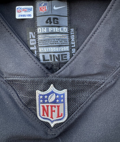 Clyde Walford GAME WORN🦾11/19/17 PHOTO MATCHED📸Las Vegas Raiders🏴NFL Jersey vs. New England Patriots