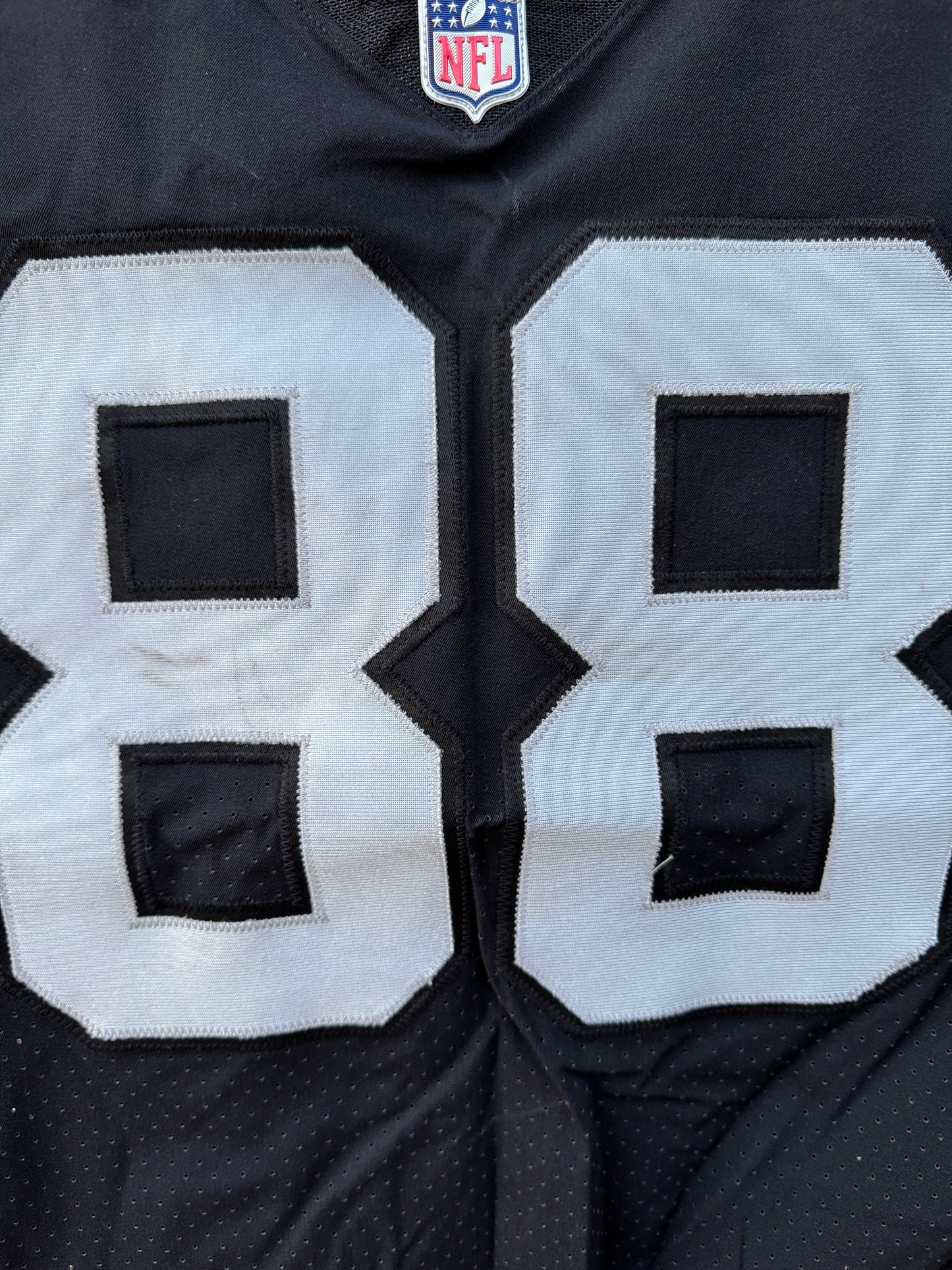 Clyde Walford GAME WORN🦾11/19/17 PHOTO MATCHED📸Las Vegas Raiders🏴NFL Jersey vs. New England Patriots