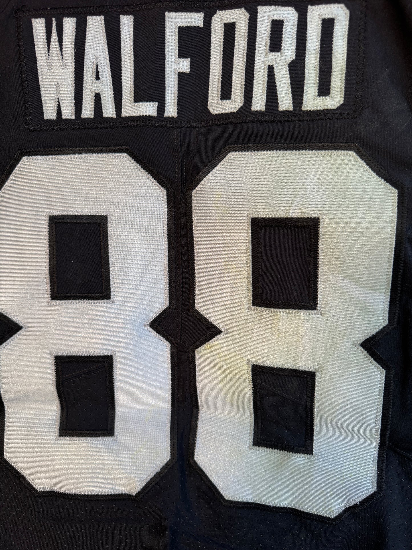 Clyde Walford GAME WORN🦾11/19/17 PHOTO MATCHED📸Las Vegas Raiders🏴NFL Jersey vs. New England Patriots
