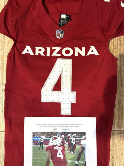 Rondale Moore GAME WORN💪11/12/23 PHOTO MATCHED Arizona Cardinals NFL Jersey👕vs. Atlanta Falcons