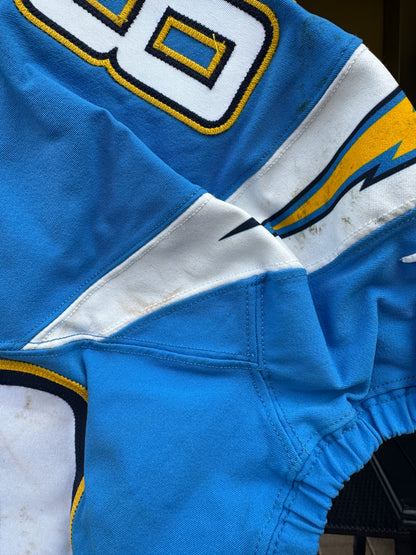 Virgil Green GAME-WORN💪10/21/18 PHOTO MATCHED📸Los Angeles Chargers NFL Jersey🎽vs. Titans London Game inc. PSA COA