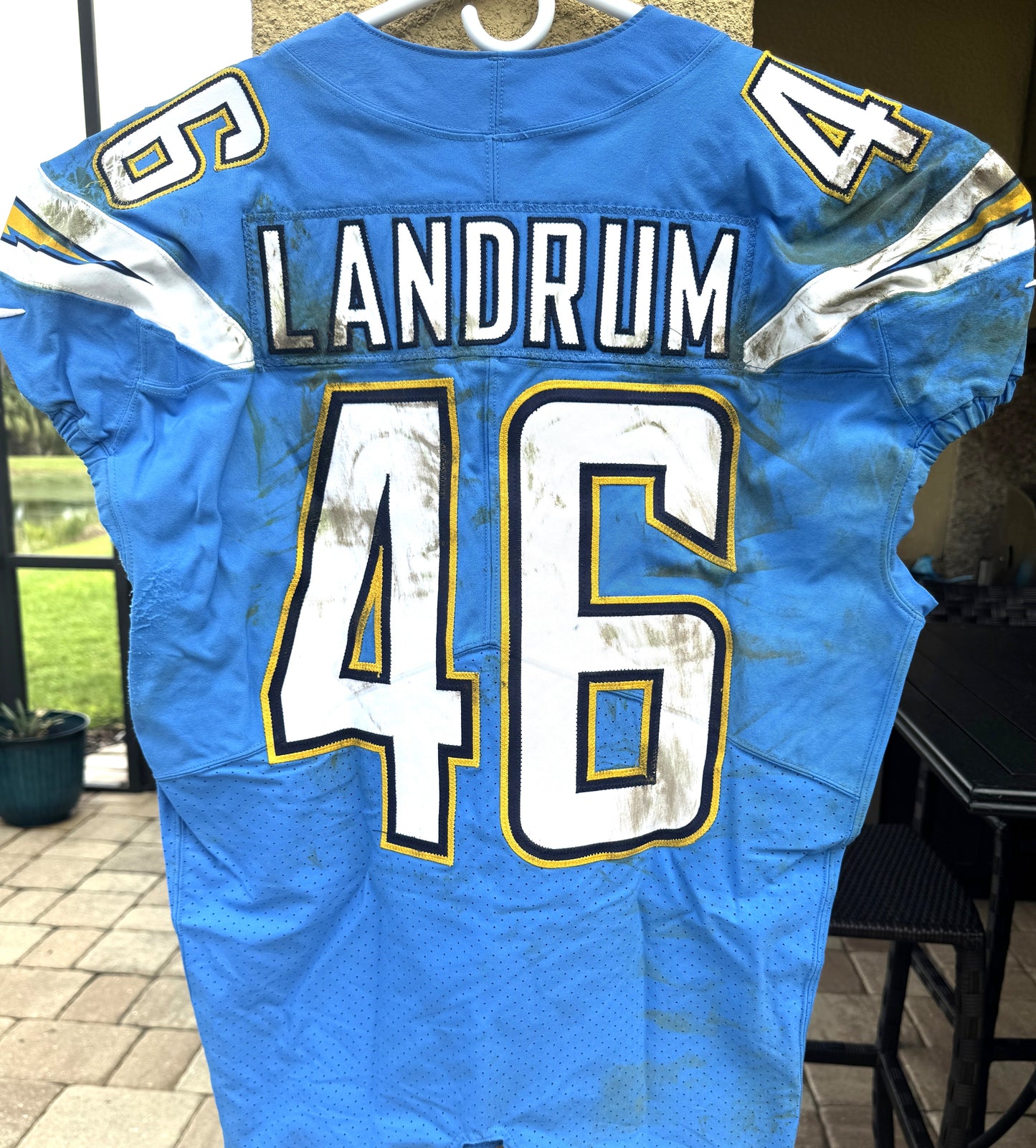 Chris Landrum GAME WORN💪10/21/18 PHOTO MATCHED📸Los Angeles Chargers NFL On-Field Jersey vs. Tennessee Titans