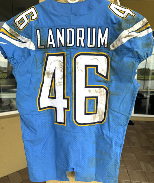 Chris Landrum GAME WORN💪10/21/18 PHOTO MATCHED📸Los Angeles Chargers NFL On-Field Jersey vs. Tennessee Titans