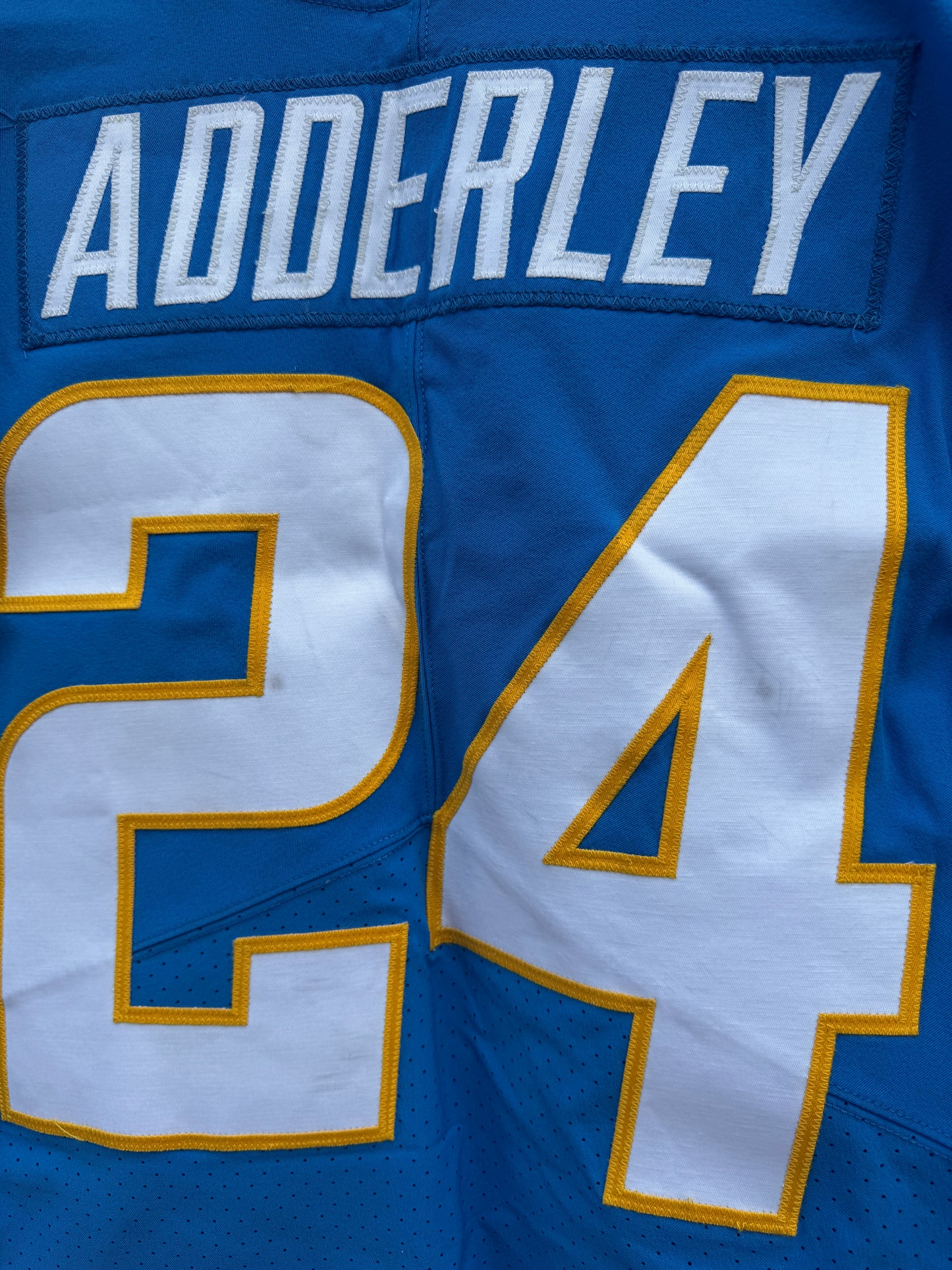 Nasir Adderley GAME-WORN🦾11/20/22 PHOTO MATCHED📸Los Angeles Chargers NFL Jersey 👕PSA🏆vs. Kansas City Chiefs