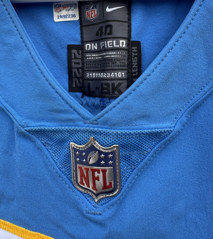 Nasir Adderley GAME-WORN🦾11/20/22 PHOTO MATCHED📸Los Angeles Chargers NFL Jersey 👕PSA🏆vs. Kansas City Chiefs