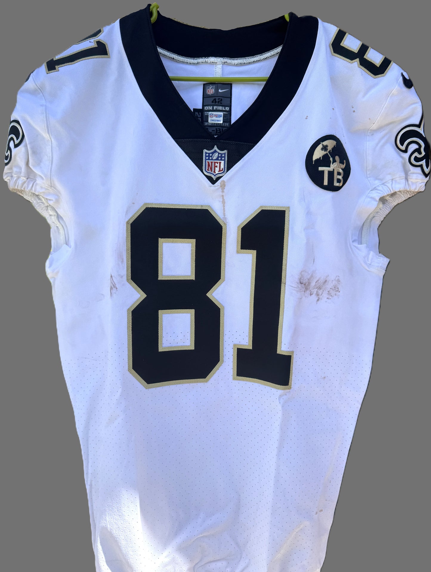 Cameron Meredith GAME WORN 💪 10/21/18 PHOTO MATCHED 📸 New Orleans Saints Nike NFL Jersey 👕 vs. Baltimore Ravens - PSA Authenticated 🛡️